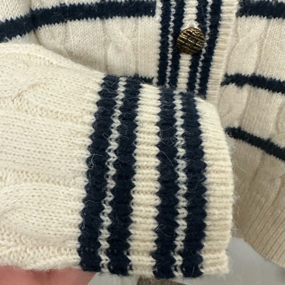 Heartloom Cream and Black Cable Knit Cardigan - Picture 7 of 9